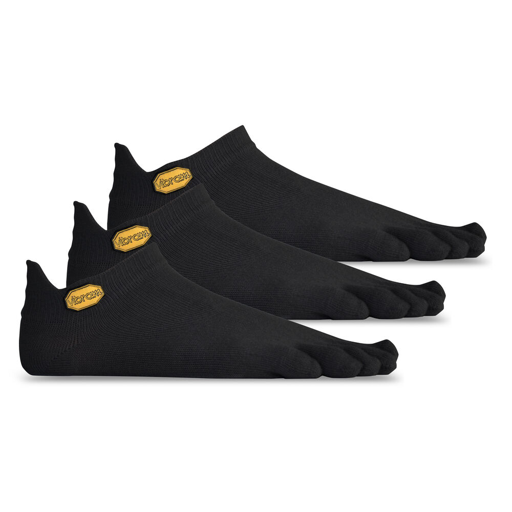 Vibram Fivefingers No Show 3 Pack Womens Five Finger Socks Black Australia (JML216795)